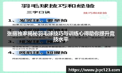 张丽独家揭秘羽毛球技巧与训练心得助你提升竞技水平